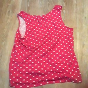 Women's sleeveless top purple with polka dots 4/$10